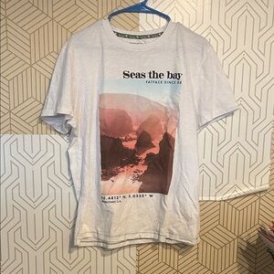 Fat Face Seas the Bay Graphic Tee - White and Red